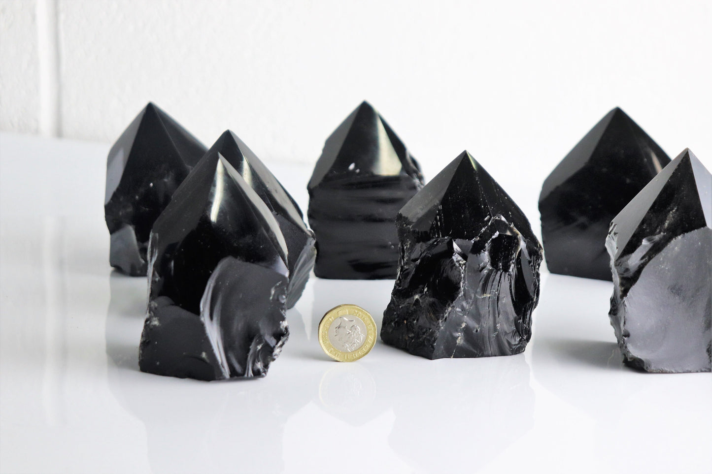 Obsidian Crystal Point Top Polished Brazil