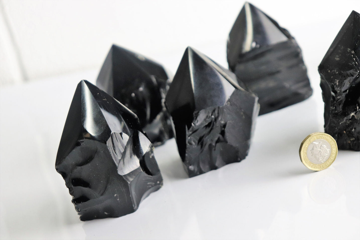 Obsidian Crystal Point Top Polished Brazil