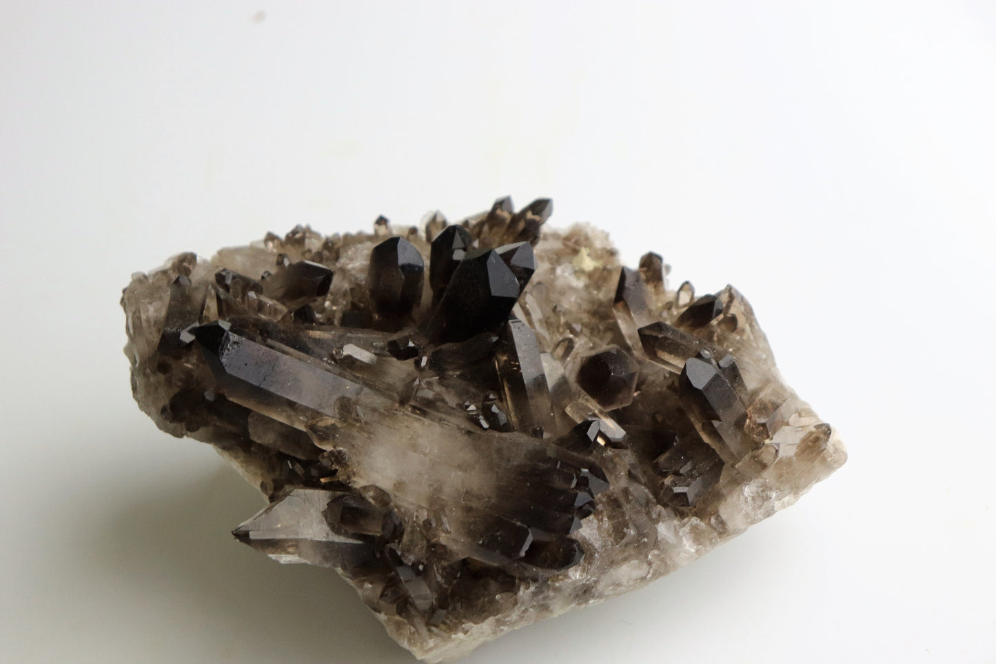 3) Smoky Quartz Crystal Cluster Point