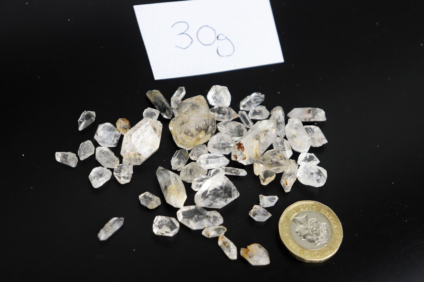 Small Quartz Herkimer Diamond Crystal Mix Chips 30g Bags - Arts Crafts - 30g bags