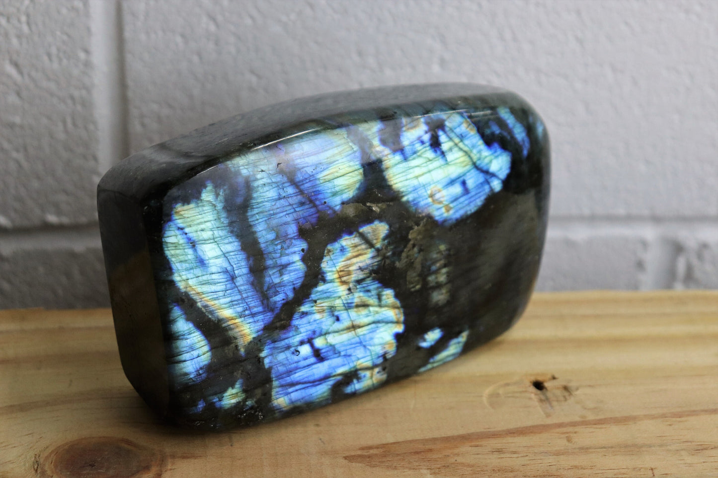 28) Large Labradorite Crystal Polished