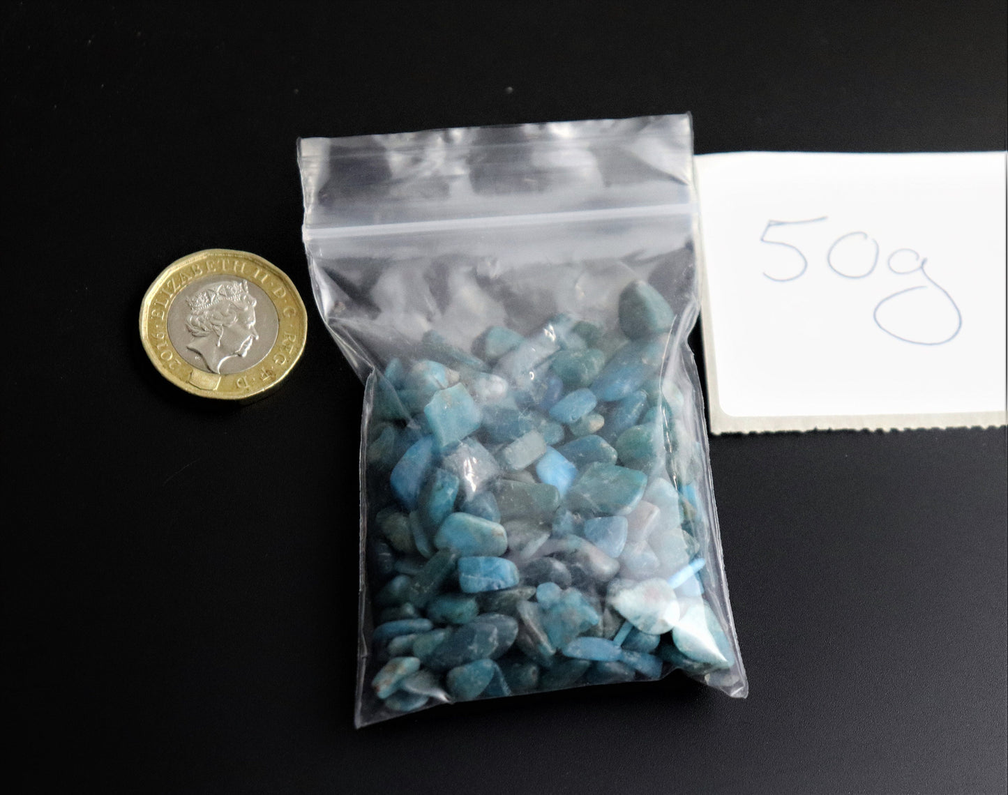 Extra Small Apatite Crystal Chips / Tumblestones 50g Bags - Arts Crafts