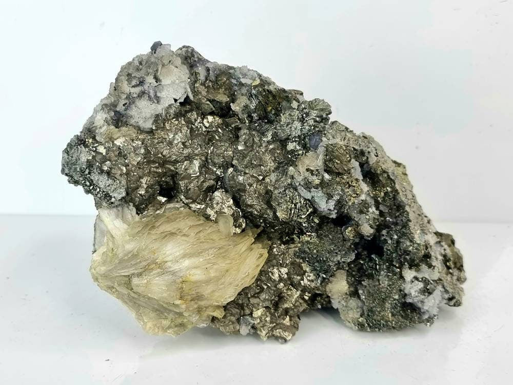 1) Marcasite Pyrite Crystal Specimen Extra Large