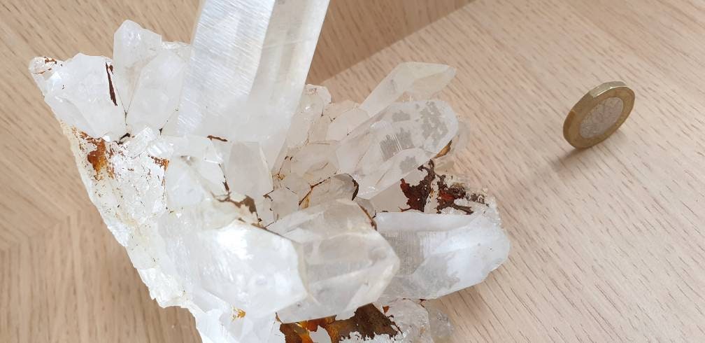 2) Clear Quartz Crystal Cluster