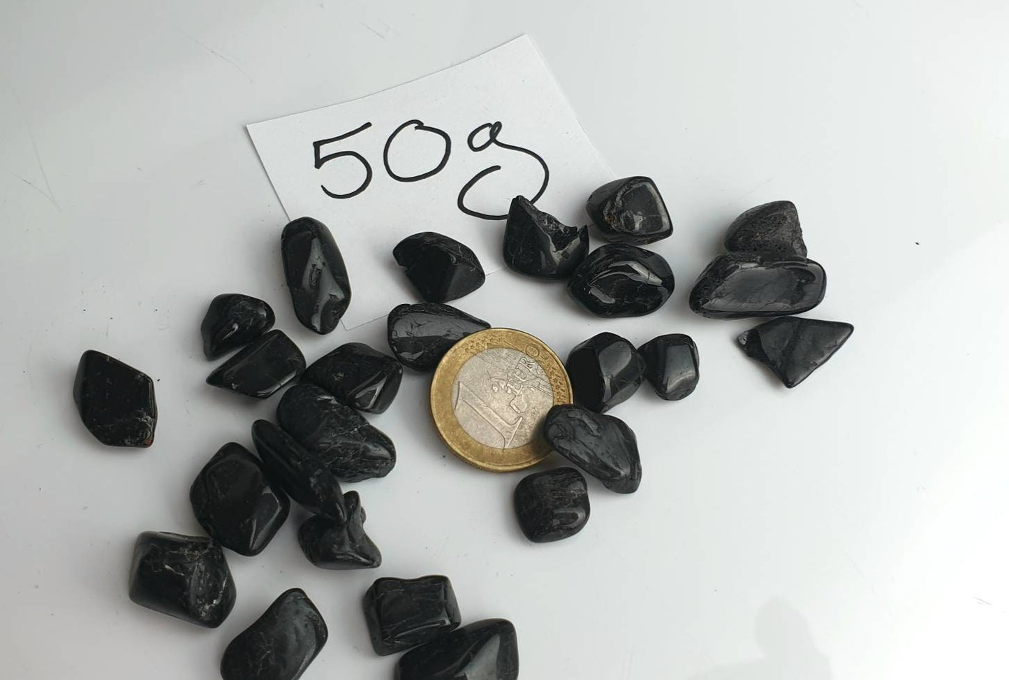Small Black Tourmaline Tumblestones 50g bag