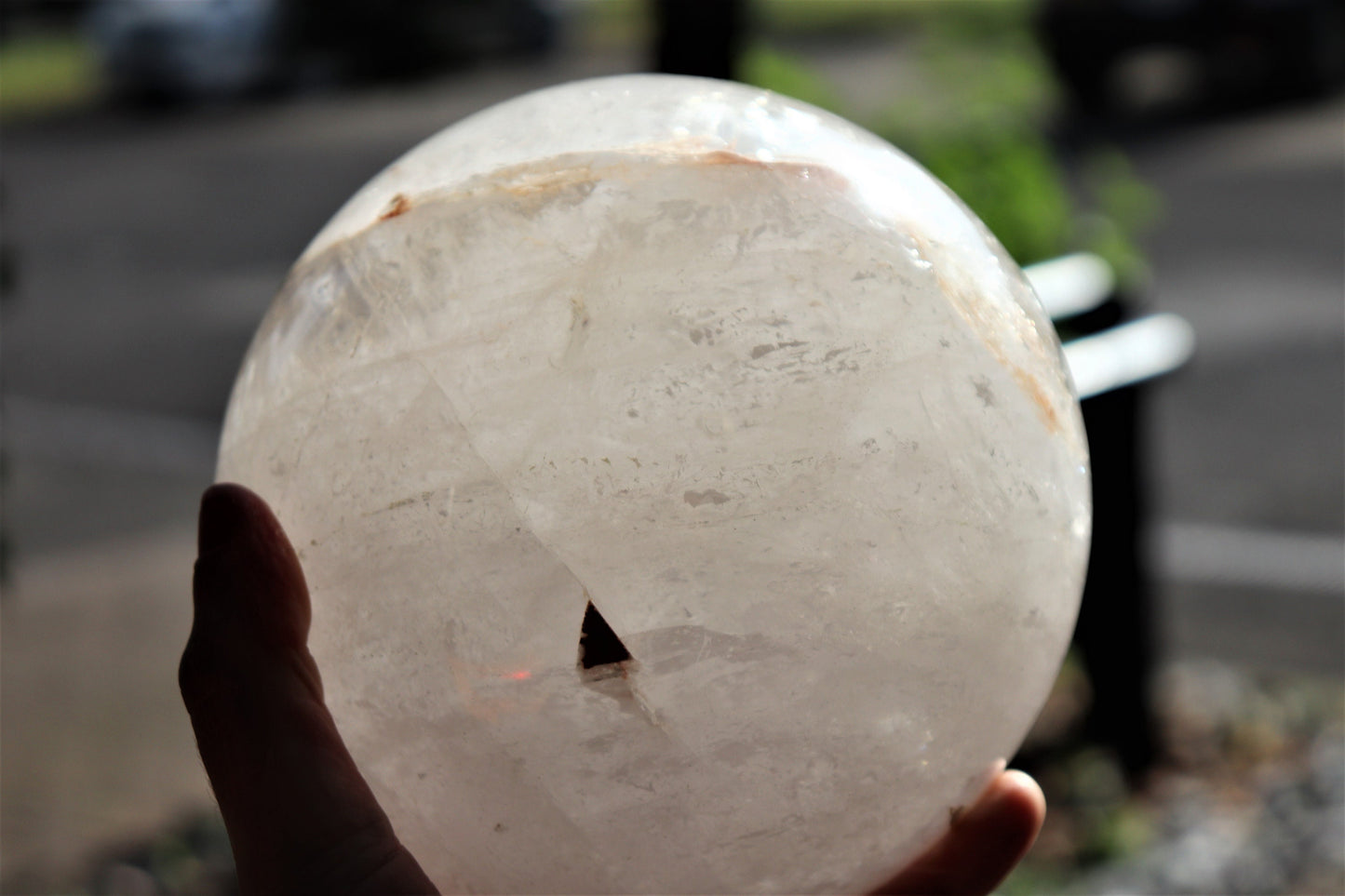 91) Large Quartz Crystal Sphere 7" 6.05KG