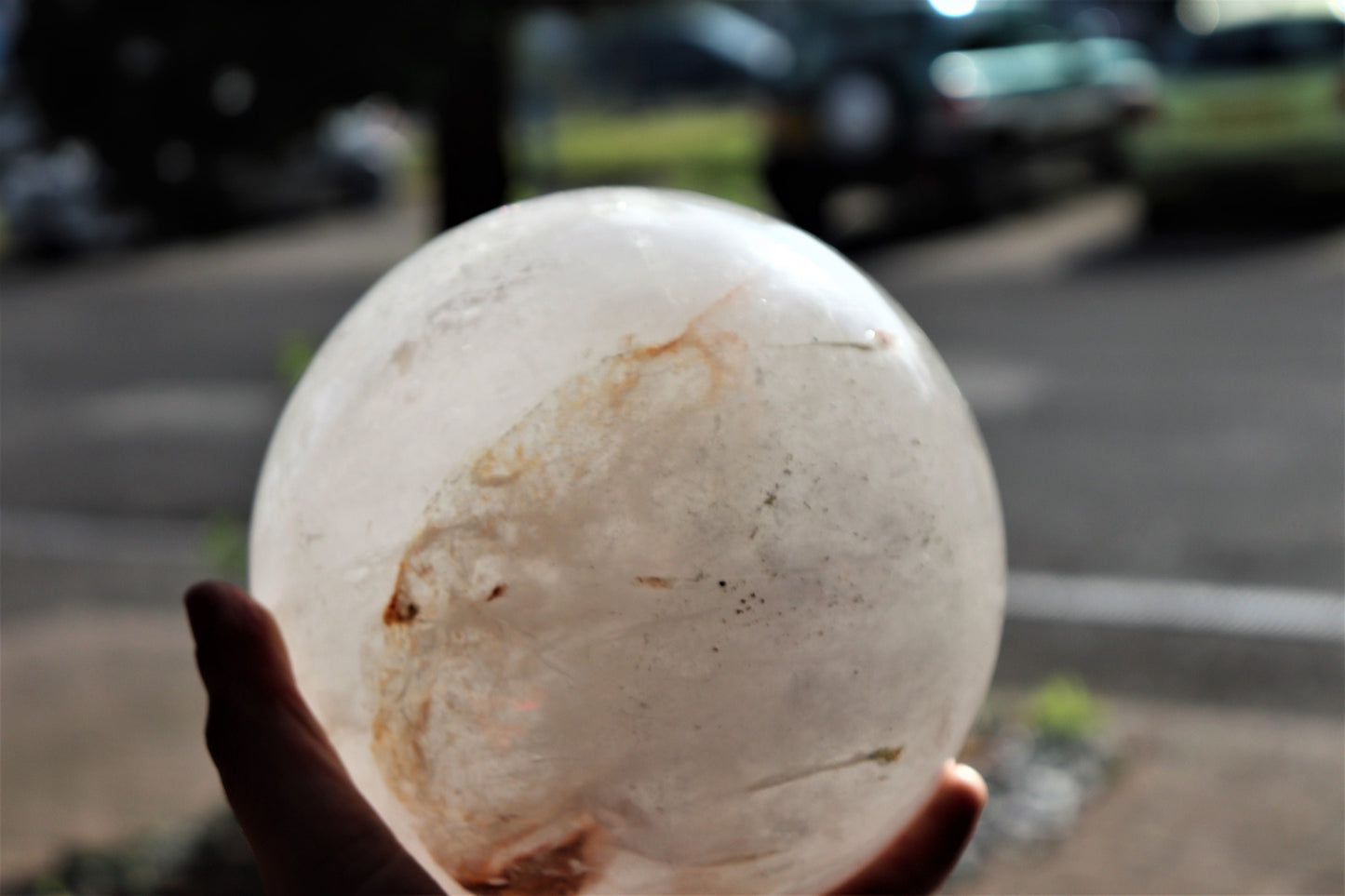 91) Large Quartz Crystal Sphere 7" 6.05KG