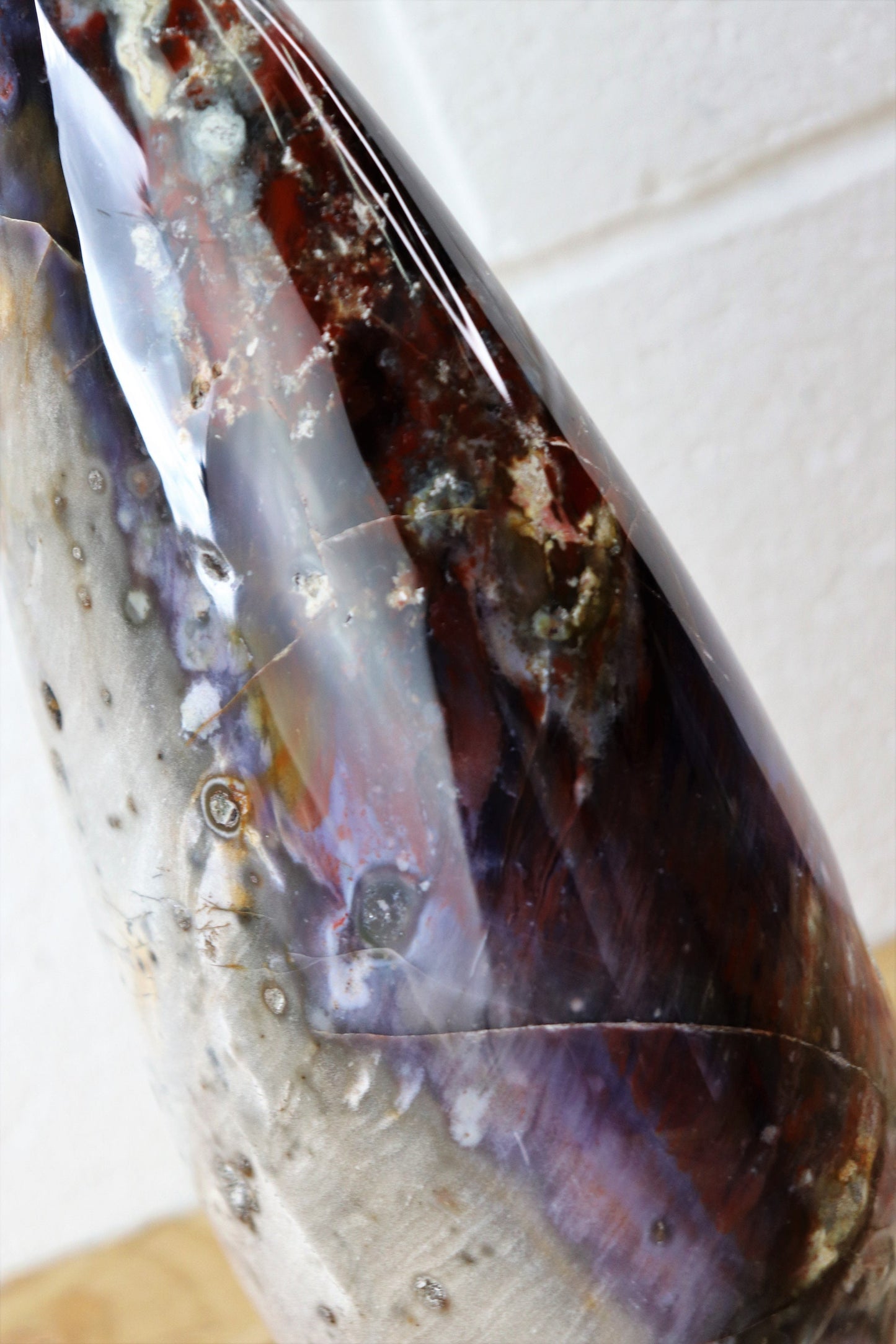 1) Extra Large Violet Agate Crystal Freeform