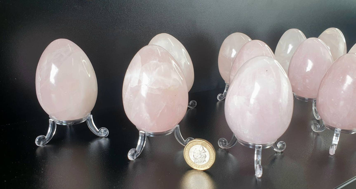 Rose Quartz Crystal Egg x1