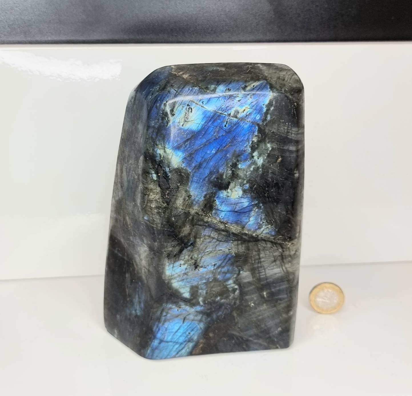 83) Large Labradorite Crystal Polished