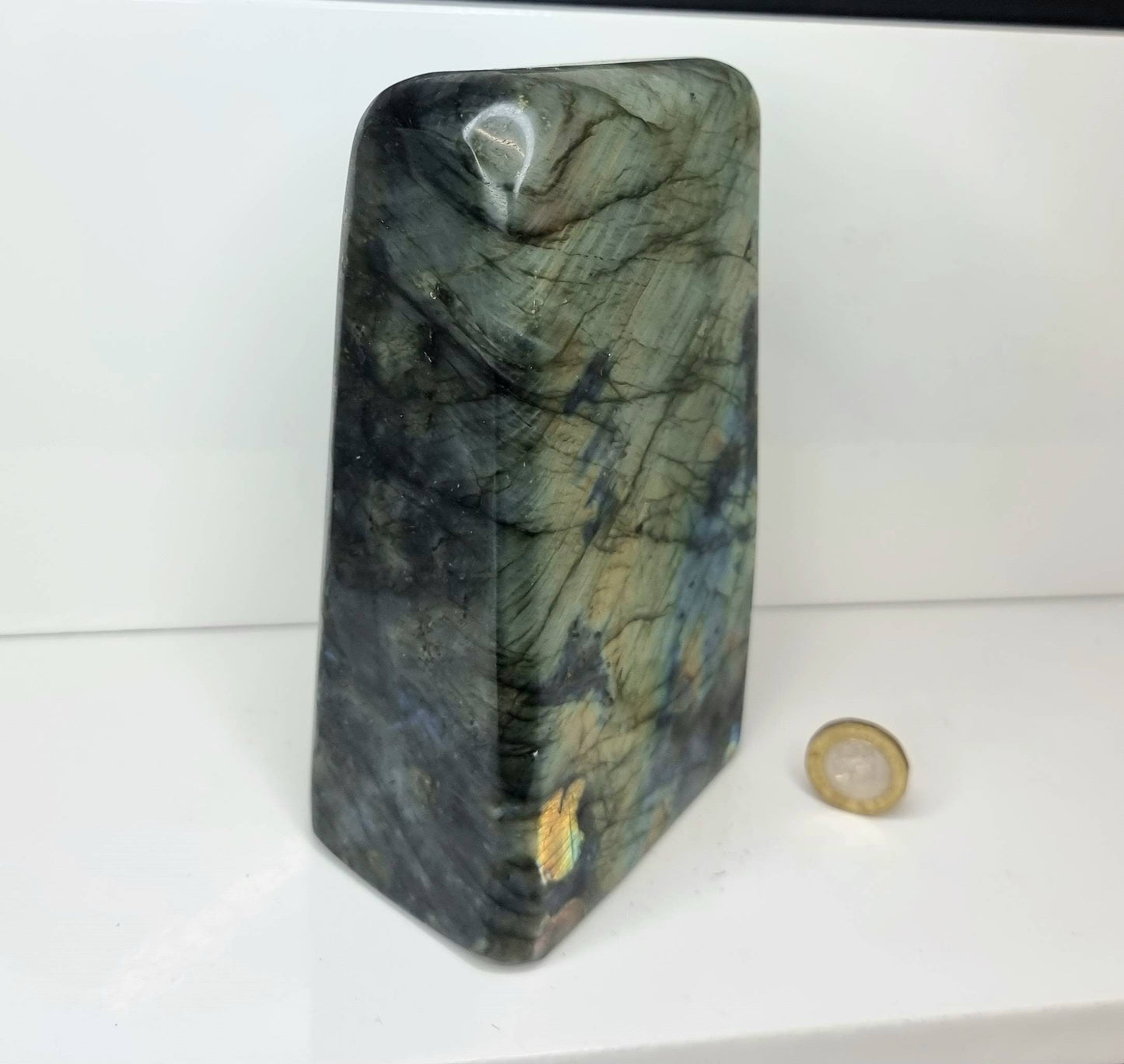 15) Large Labradorite Crystal Polished