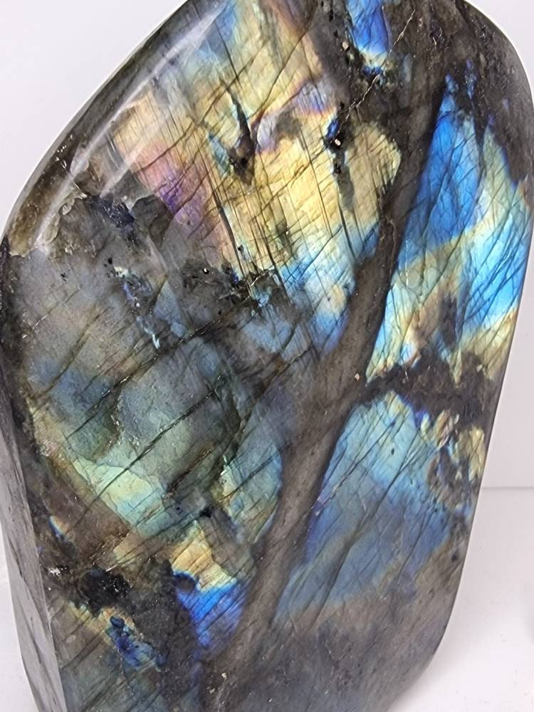 10) Large Labradorite Crystal Polished