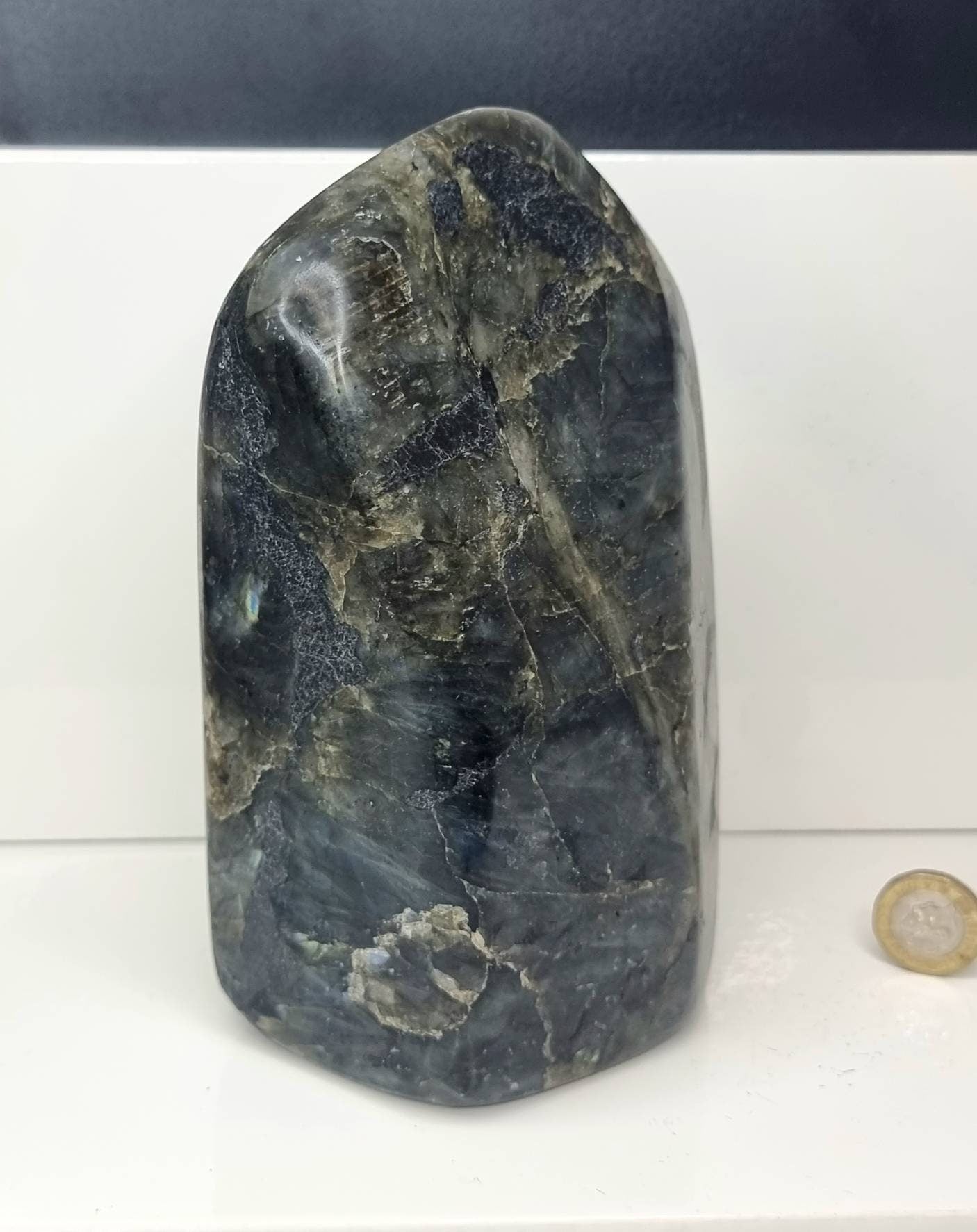 10) Large Labradorite Crystal Polished