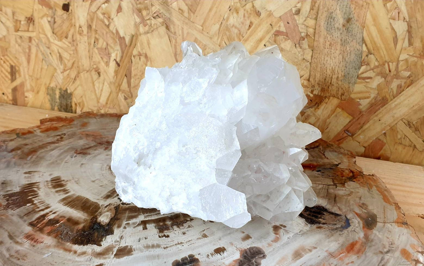 5) Clear Quartz Crystal Cluster