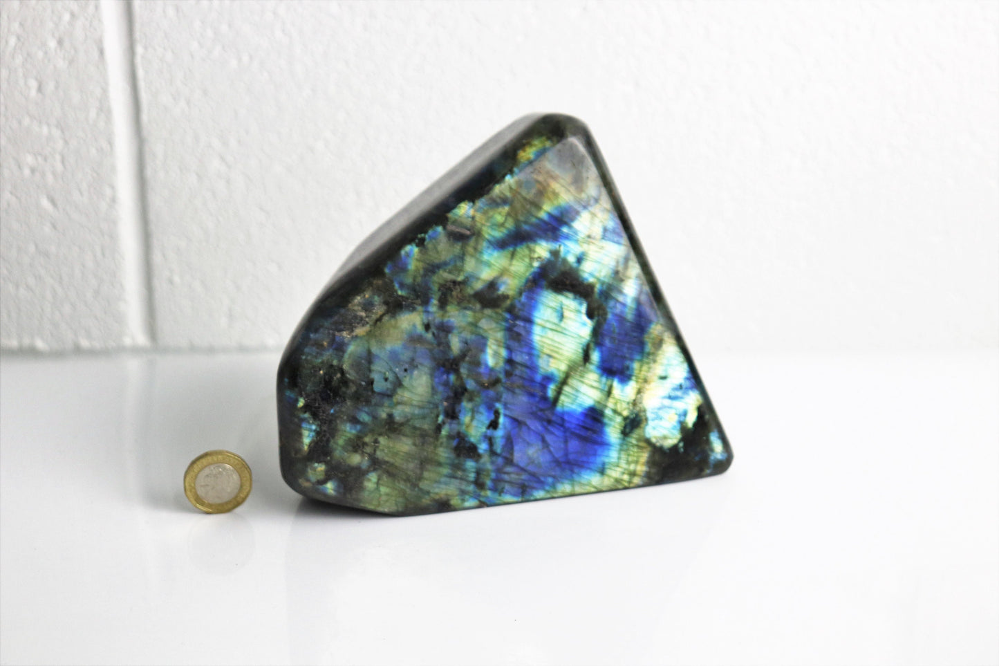 21) Large Labradorite Crystal Polished AAA Grade