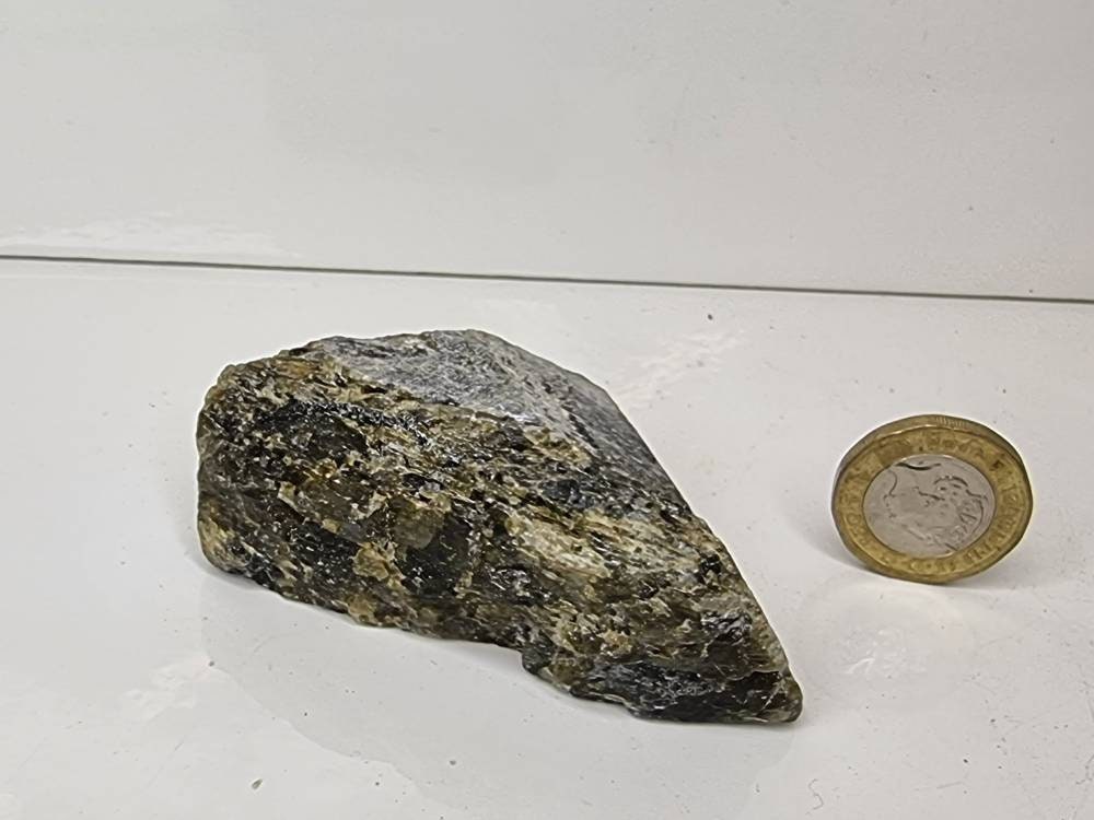 13LH) Labradorite Crystal Half Polished Slice