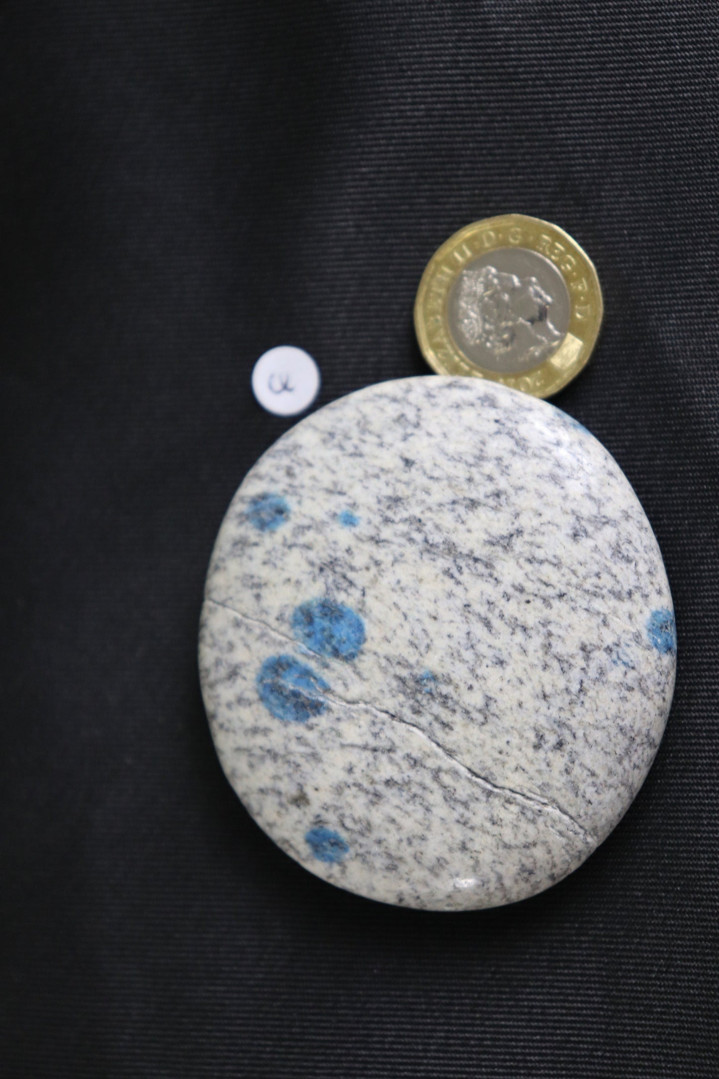 4) K2 Stone Crystal Malachite Azurite Granite Palmstone