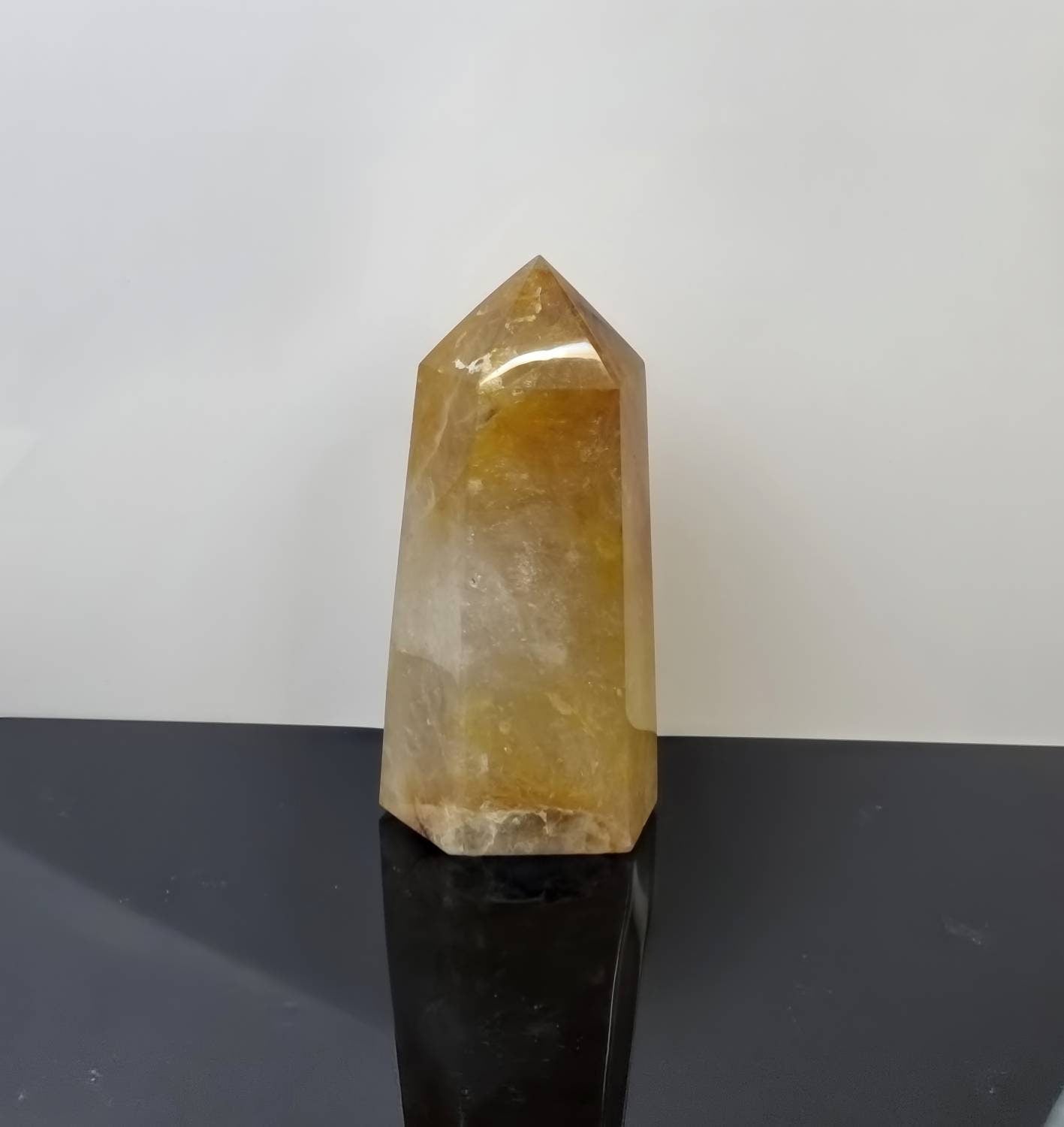 Large Golden Healer Quartz Crystal Prism