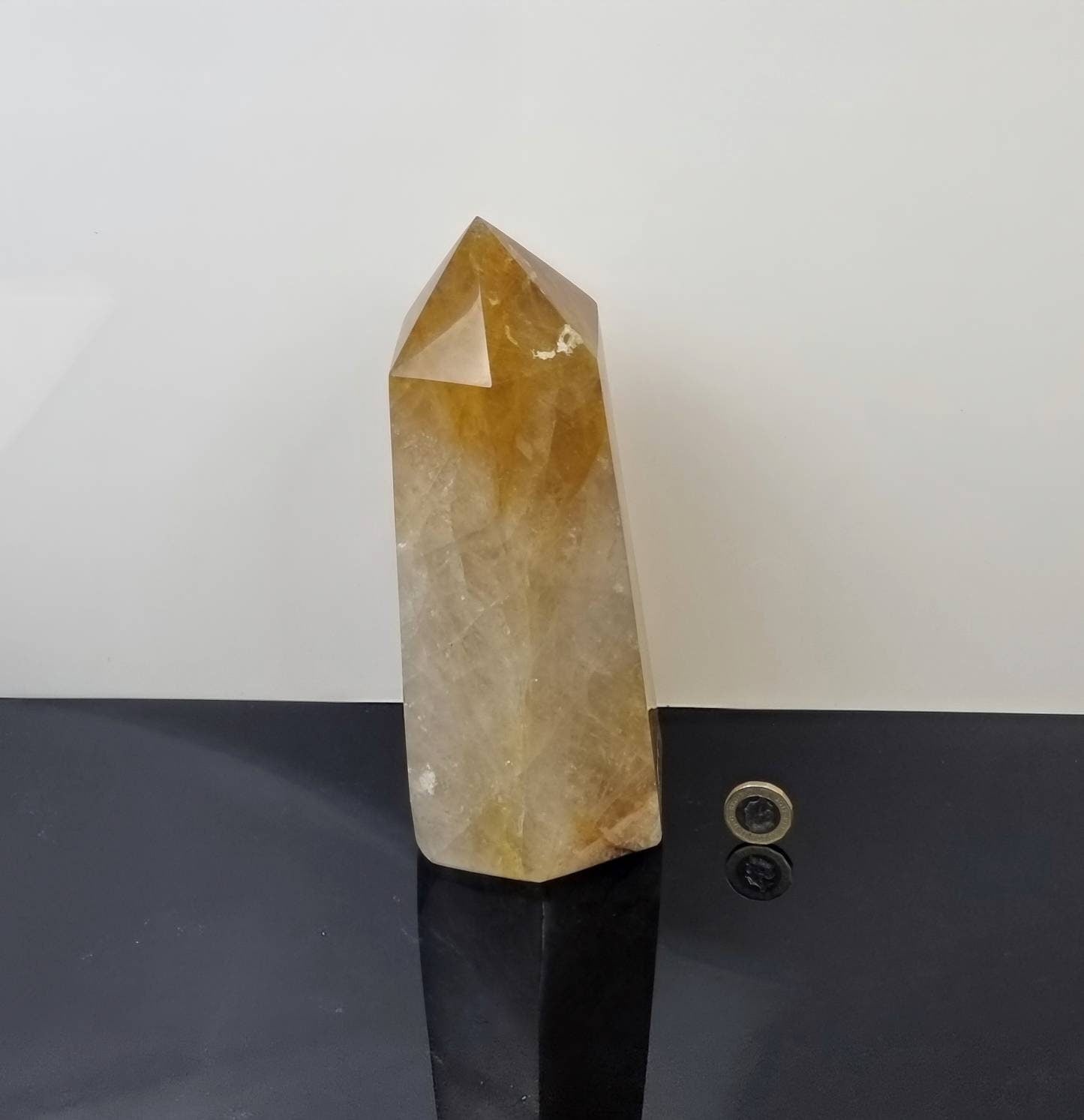Large Golden Healer Quartz Crystal Prism