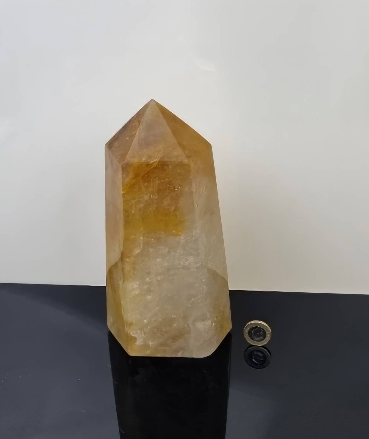 Large Golden Healer Quartz Crystal Prism