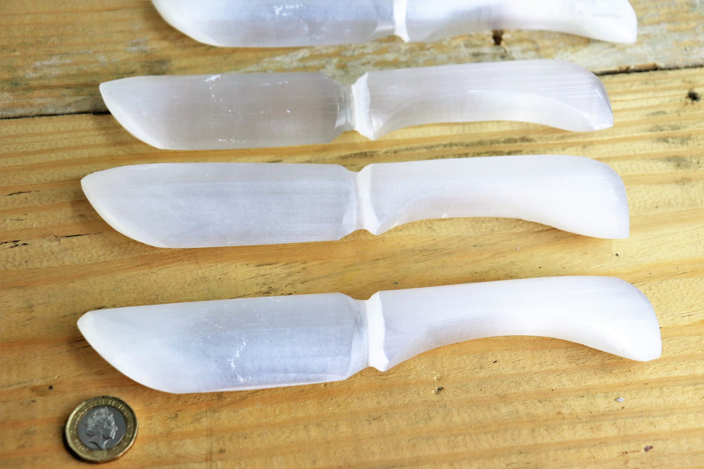 Selenite Crystal Dagger Wand Display Piece 19cm