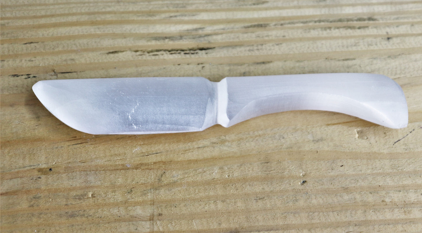 Selenite Crystal Dagger Wand Display Piece 19cm