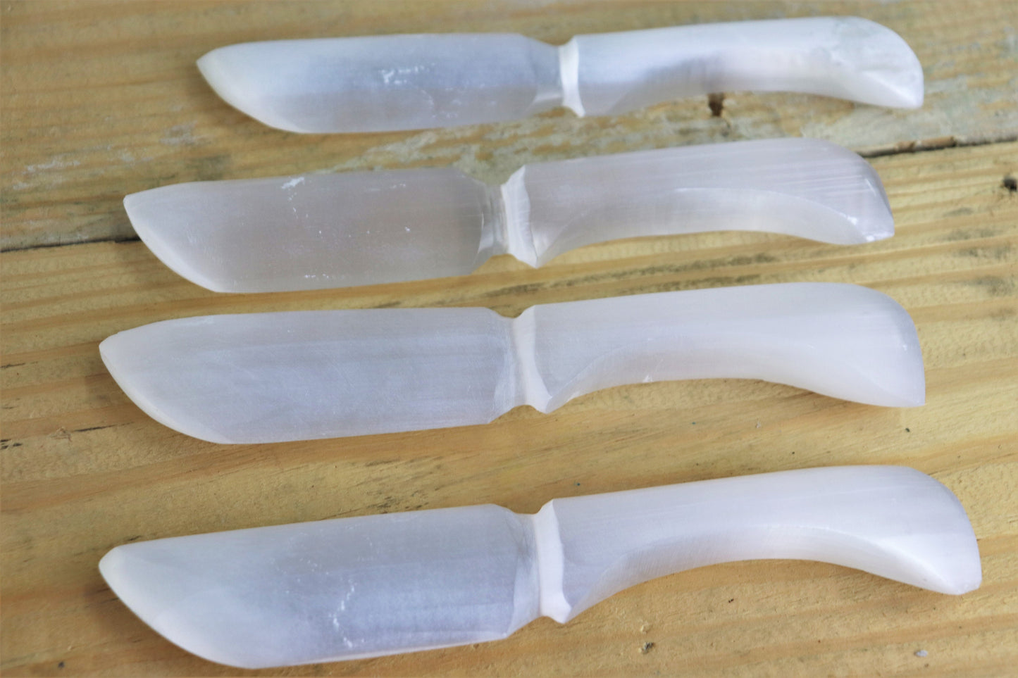 Selenite Crystal Dagger Wand Display Piece 19cm