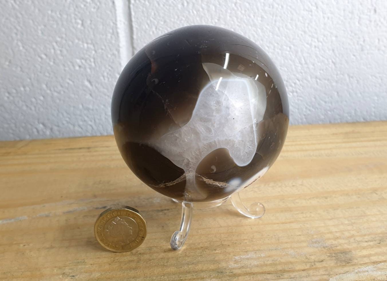 30) Agate Crystal Sphere
