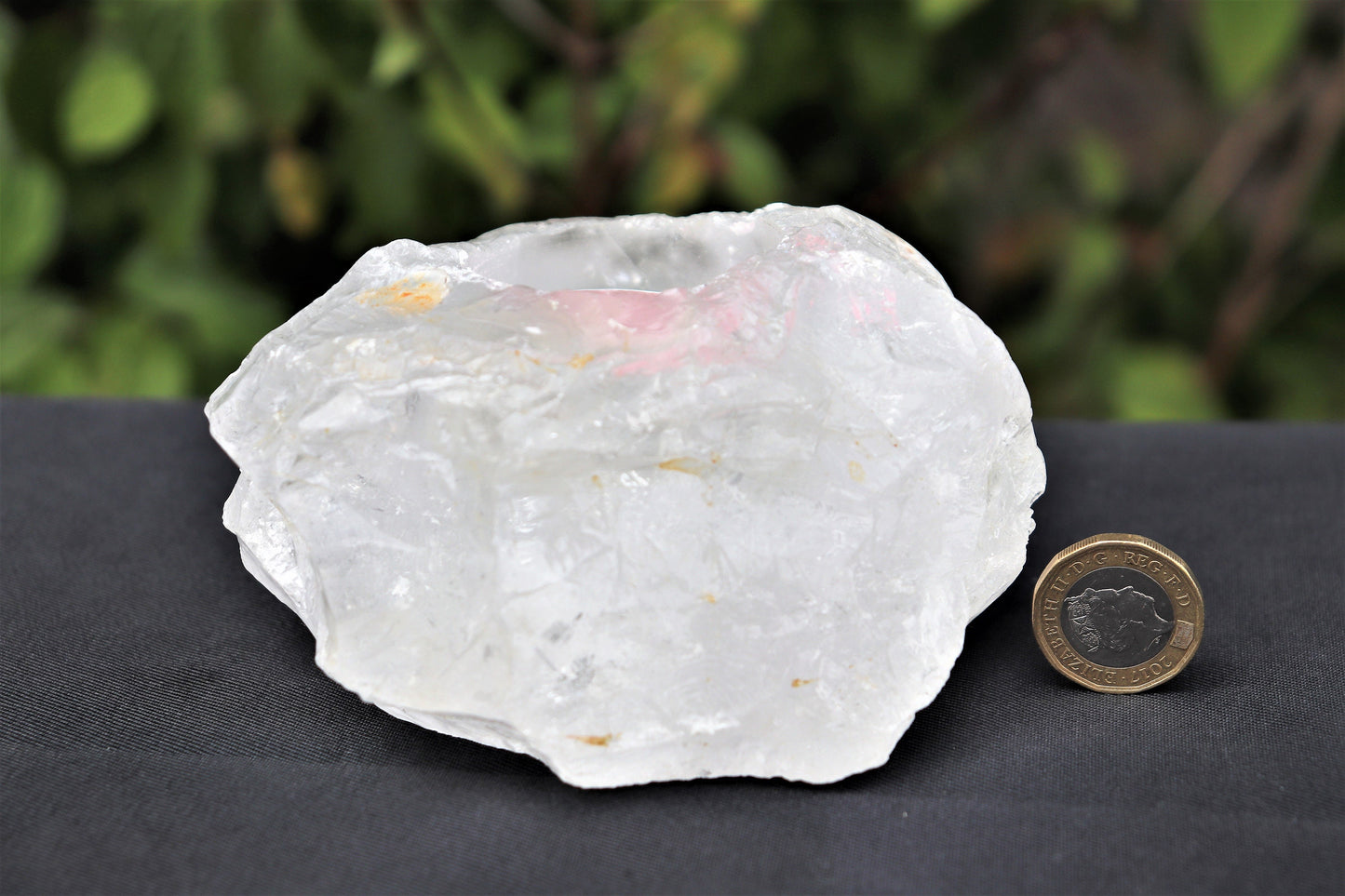 1) Clear Quartz Candle Holder / Tea Light ~ Unique Home Decor