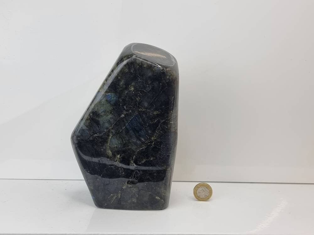 7) Large Labradorite Crystal Polished