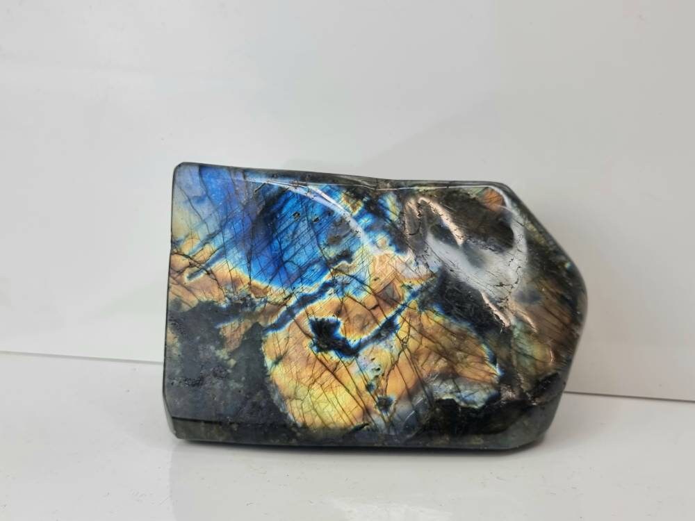 33) Large Labradorite Crystal Polished