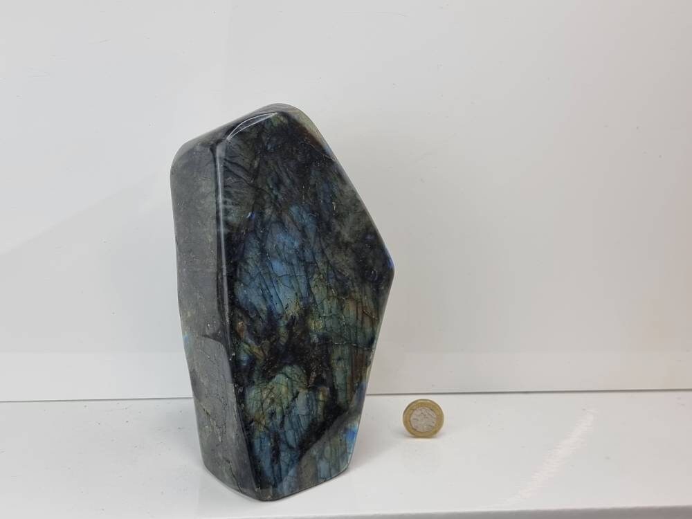 7) Large Labradorite Crystal Polished
