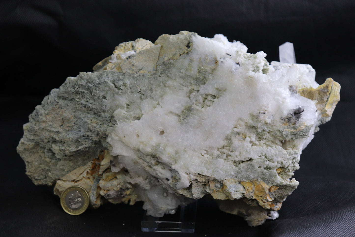 Extra Large Faden Clear Quartz Crystal Display Piece 2.48 KG