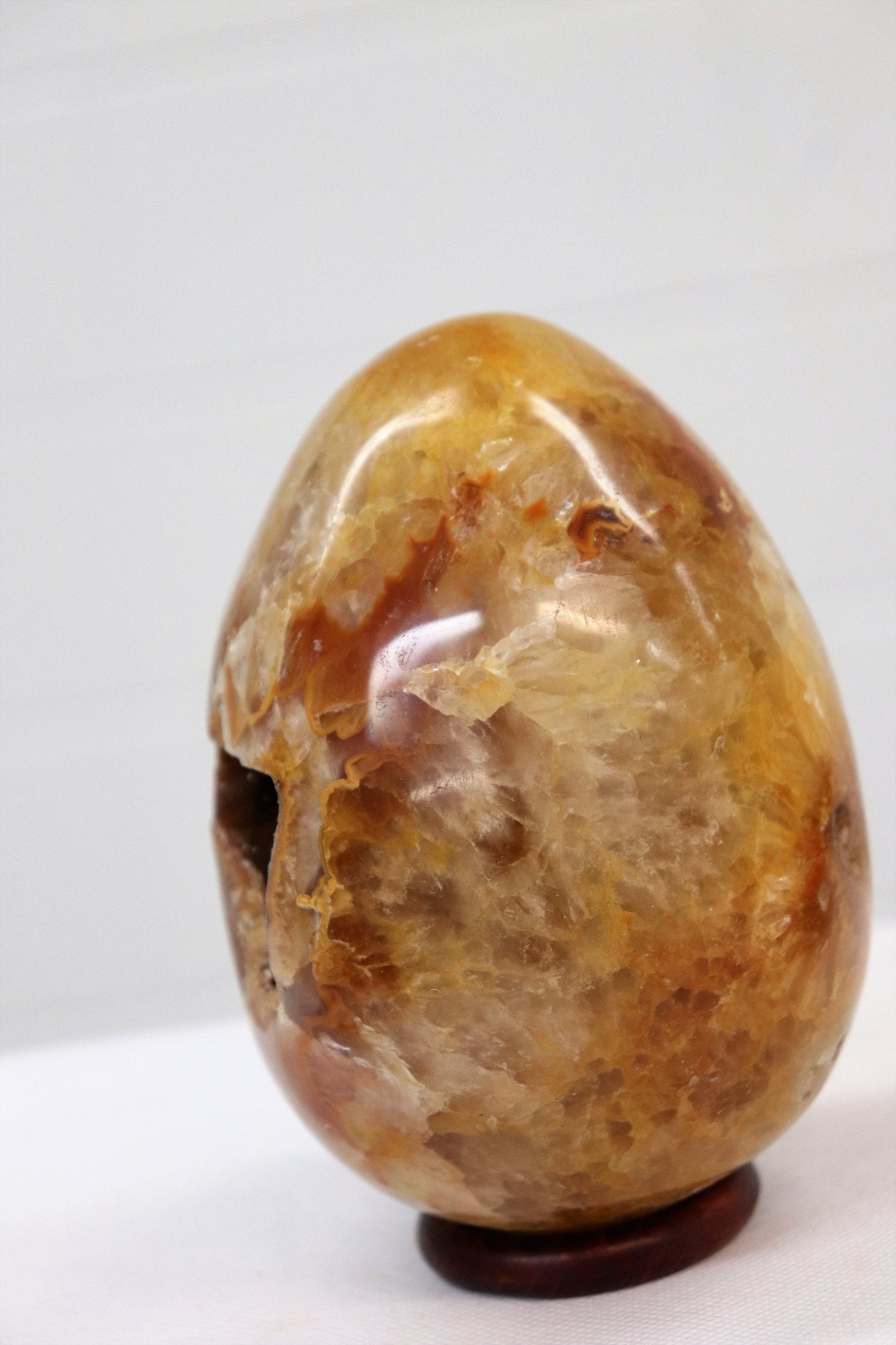 3) Large Quartz Crystal Egg Geode Carving Interior Design Home Decor