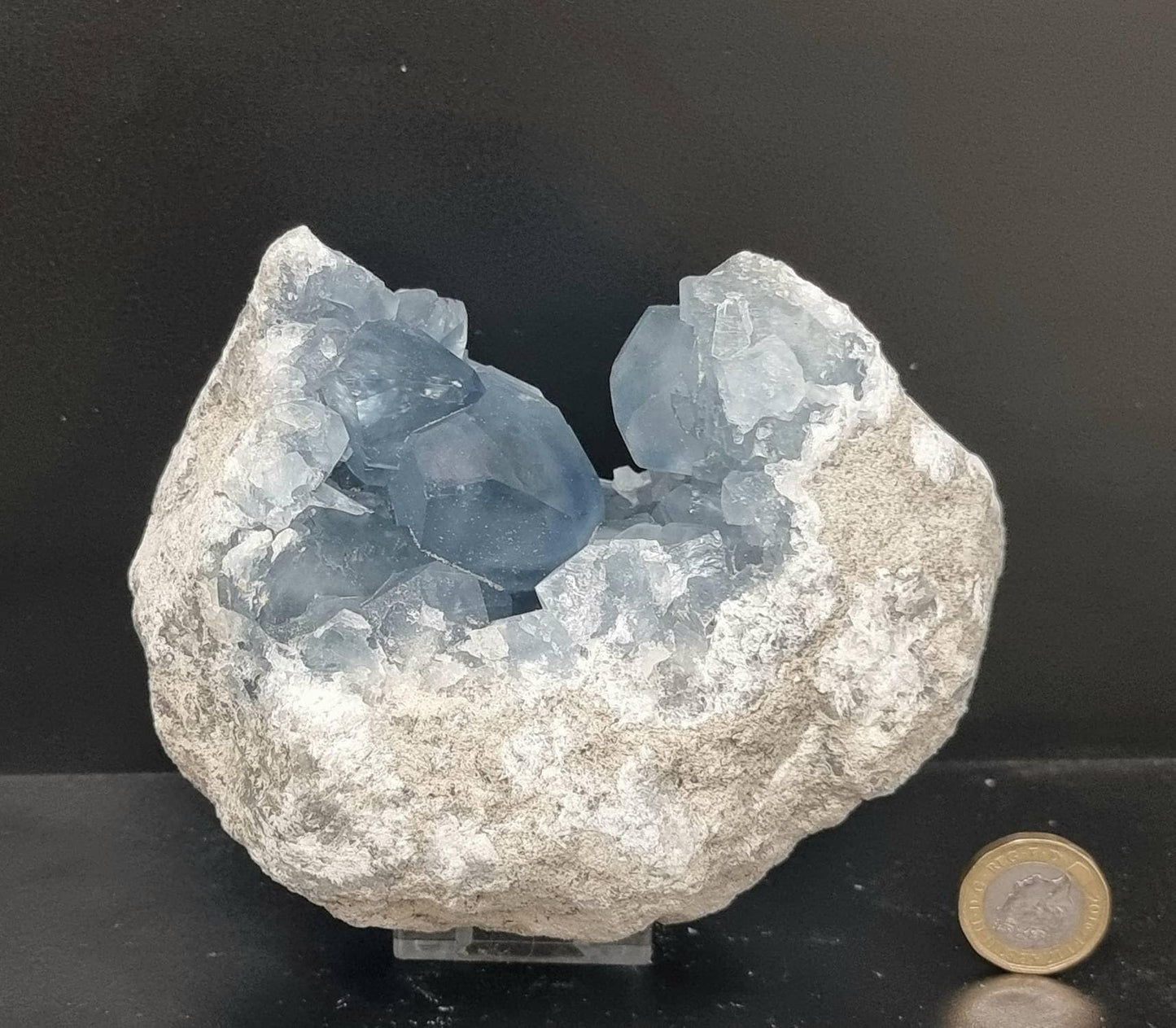 24) Large Celestite Crystal Geode