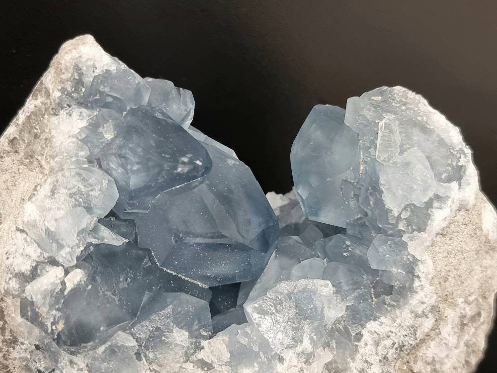 24) Large Celestite Crystal Geode