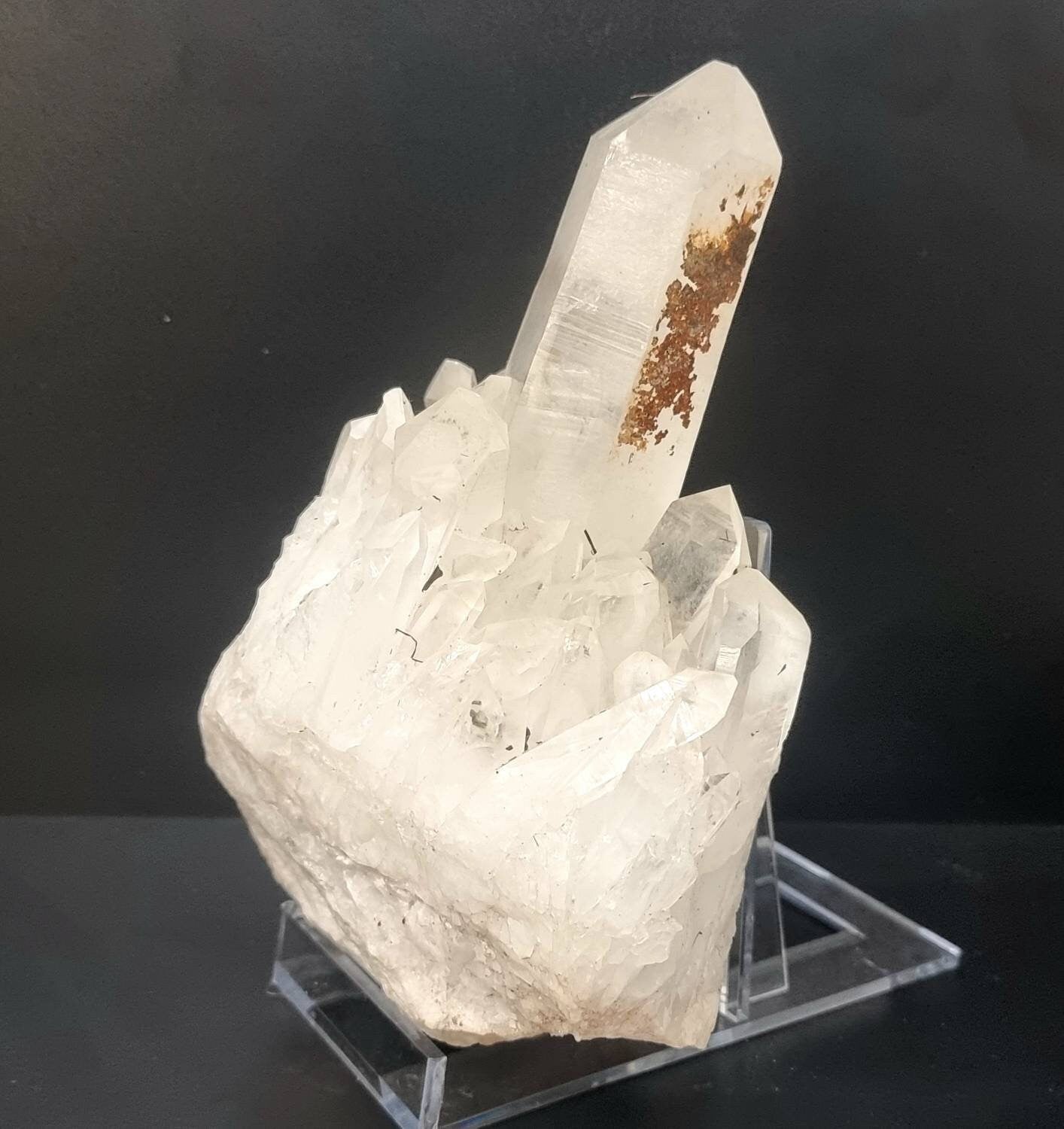 6) large Quartz Crystal Cluster