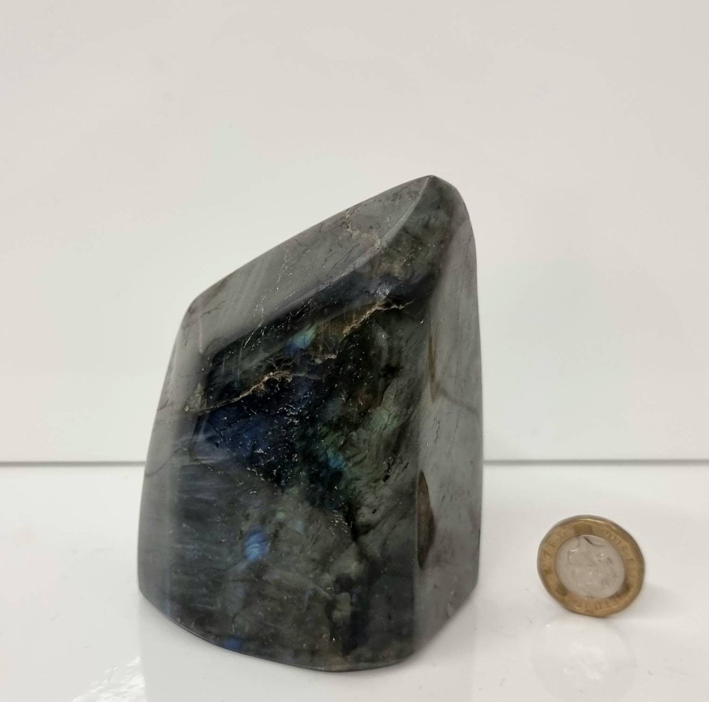 47) Large Labradorite Crystal Polished