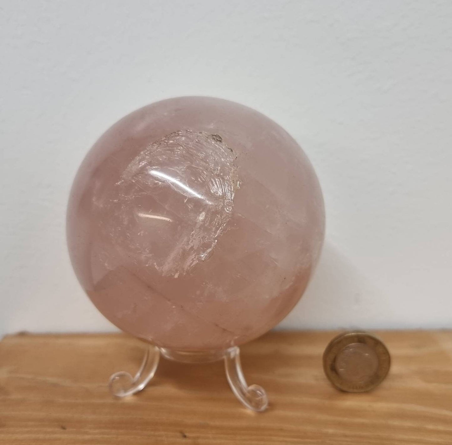 100) Rose Quartz Crystal Sphere