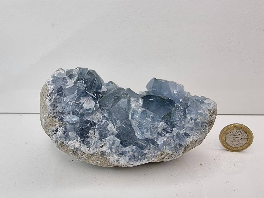 55) Large Celestite Crystal Natural Cluster