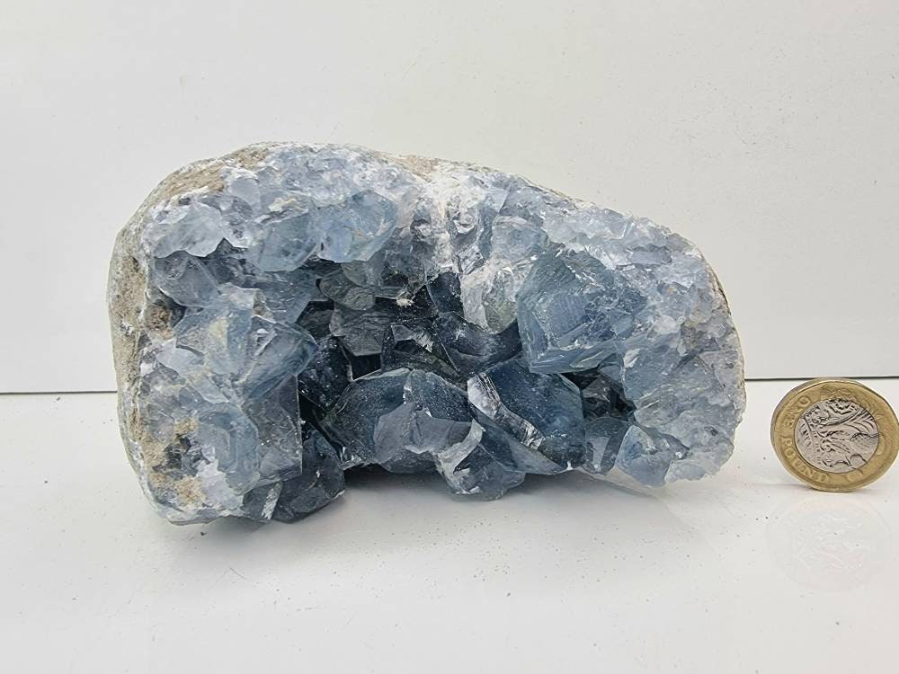55) Large Celestite Crystal Natural Cluster