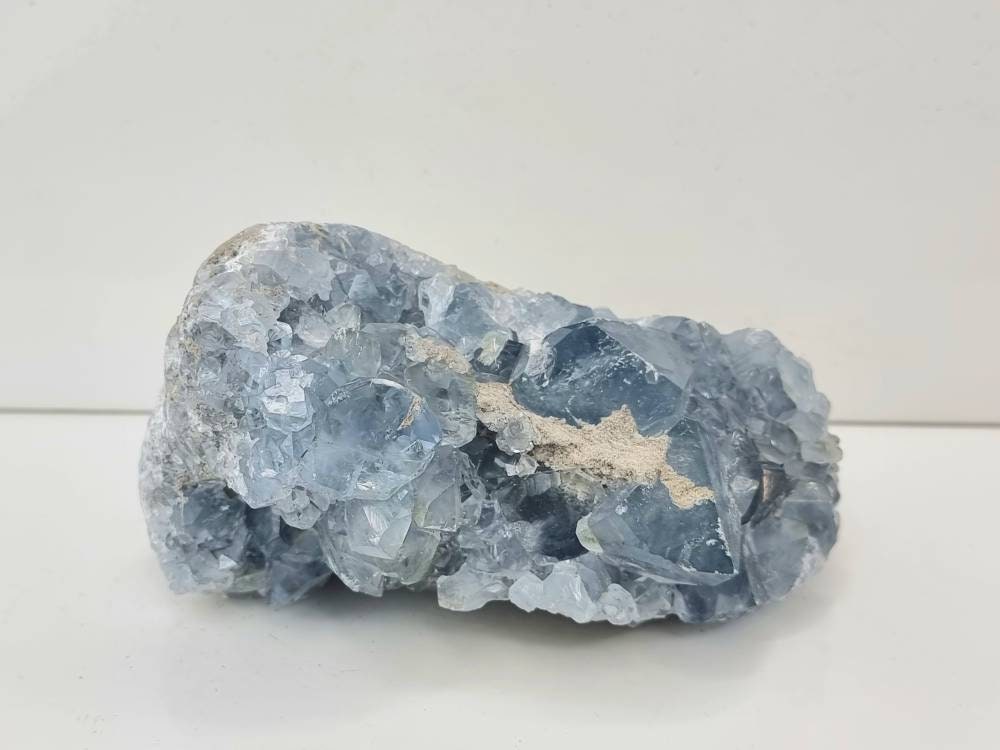 6) Large Celestite Crystal Natural Cluster