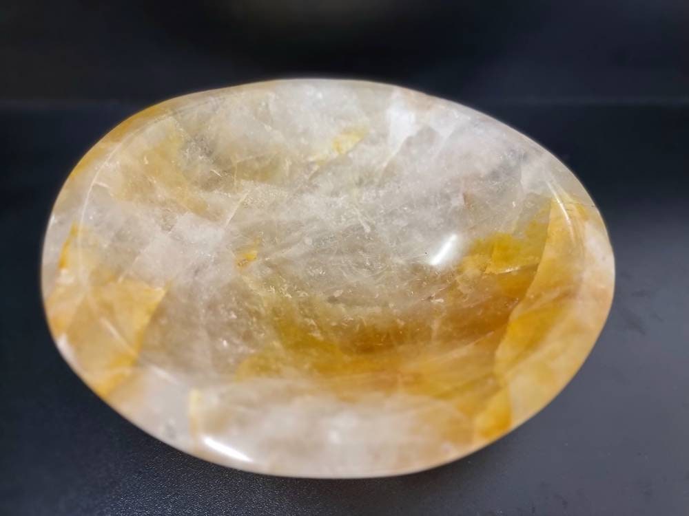 4) Luxury Crystal Bowl in Golden Healer Quartz