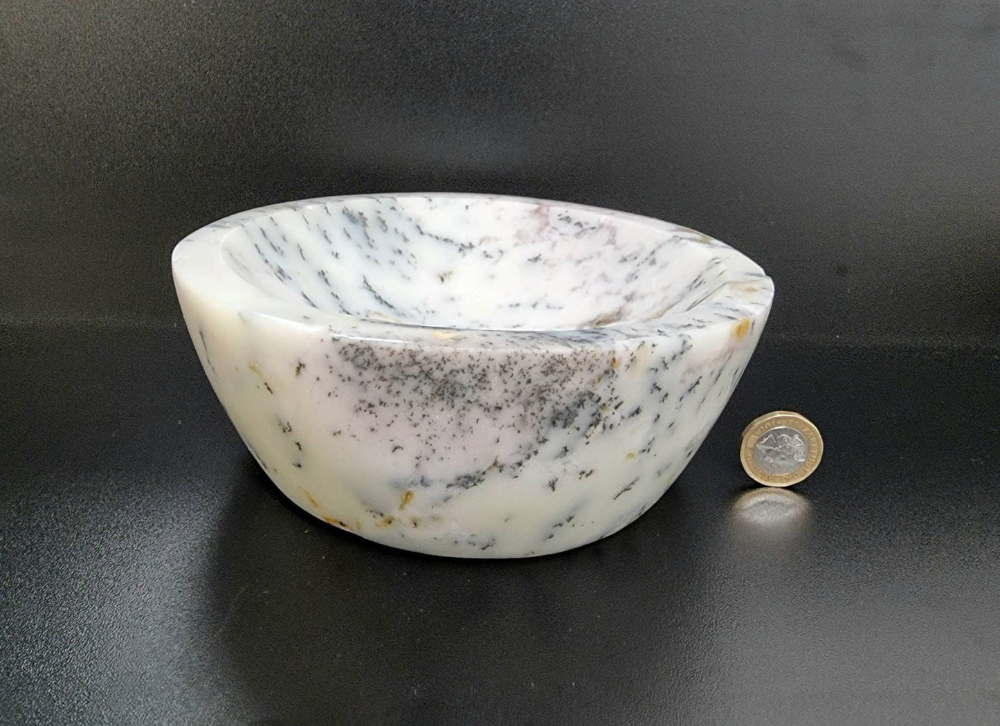 2) Large Merlinite Opal Crystal Bowl
