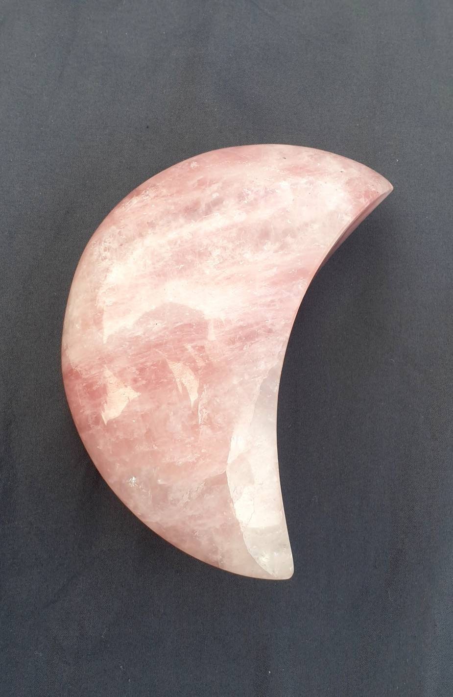 Large Rose Quartz Crystal Moon