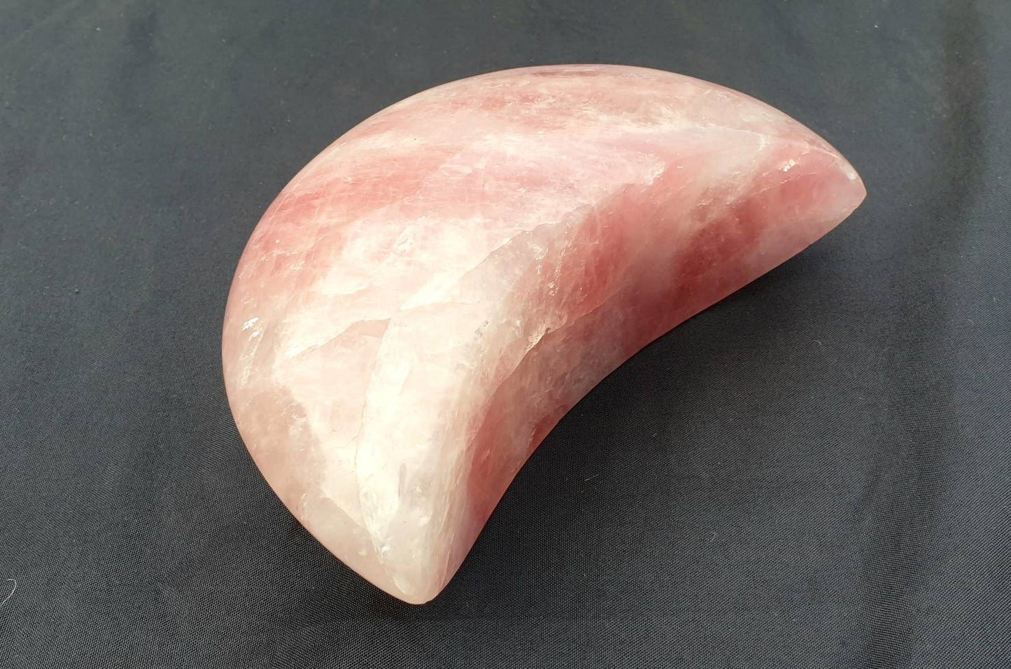 Large Rose Quartz Crystal Moon