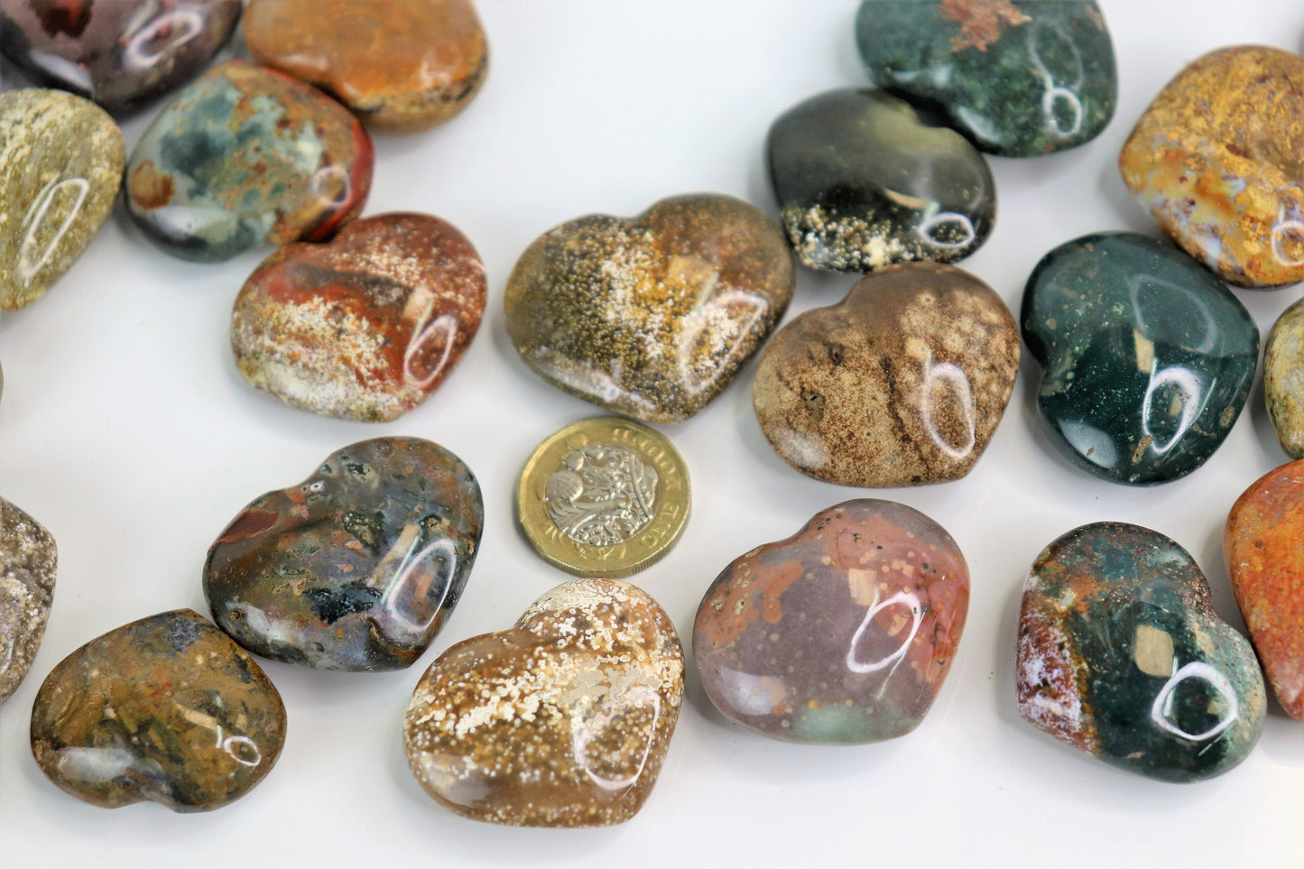 Small Ocean Jasper Crystal Heart