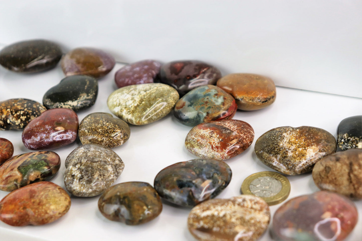 Small Ocean Jasper Crystal Heart