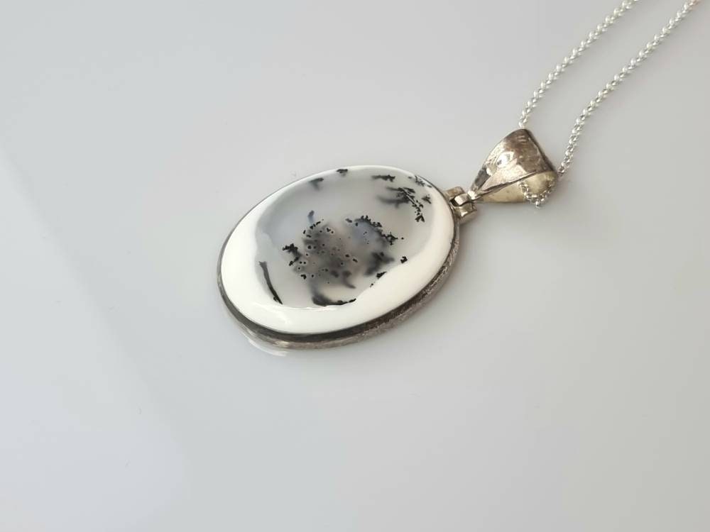 69) Merlinite Crystal Necklace 925 Silver