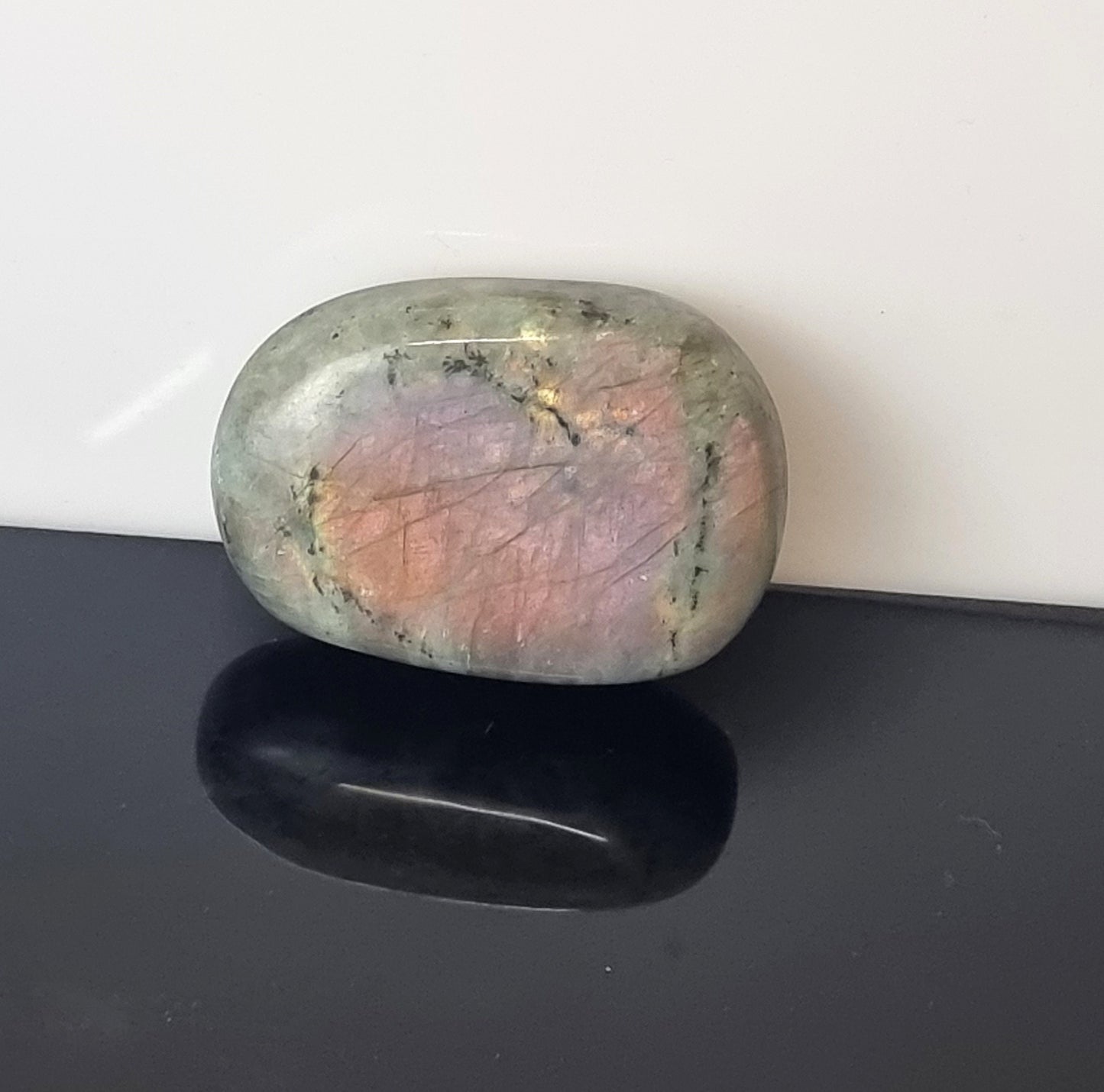 14) Purple Labradorite Crystal Palmstone